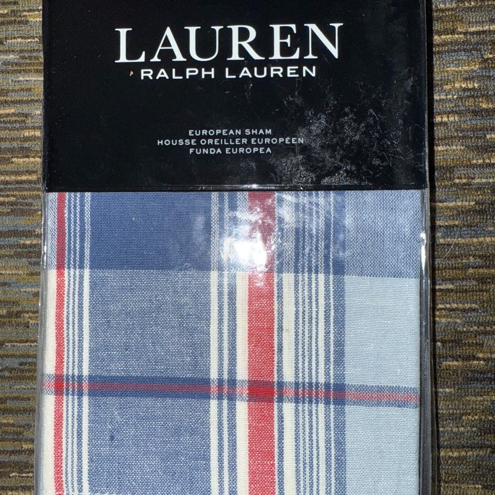 Ralph Lauren Black Euopean Sham Evan Madras